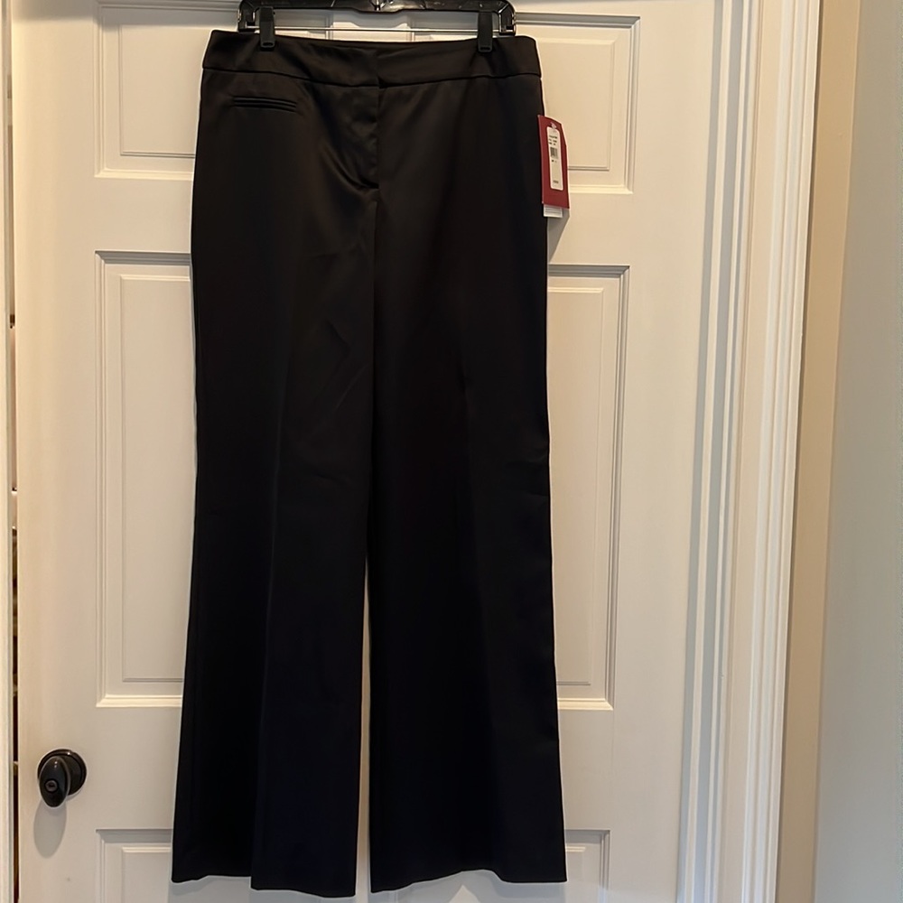 Black satin trousers. NWT. Size 12. Classic - Picture 2 of 6